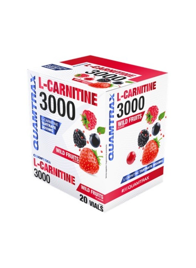 L-Carnitine 3000 Wild Fruits Flavor 20 Vials 25ml